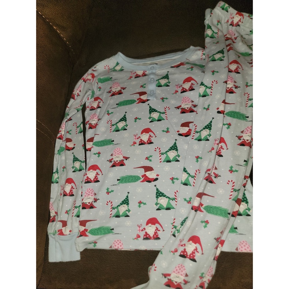 Gymboree‎ gnome holiday Christmas pajamas size 10 sleep